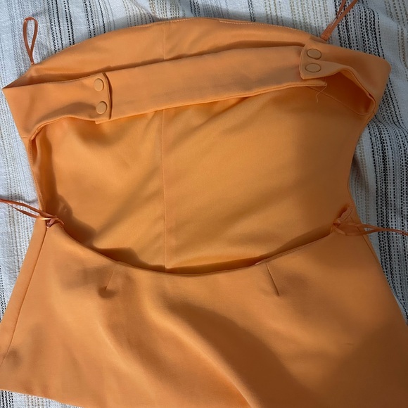 Zara Orange Strapless Top - Picture 2 of 3